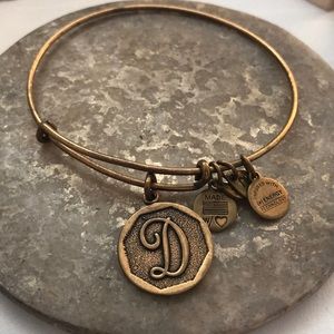 Alex and Ani Initial “D” Bracelet in Gold